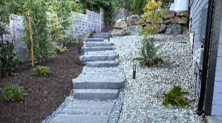 Luxury paver walkway with steps